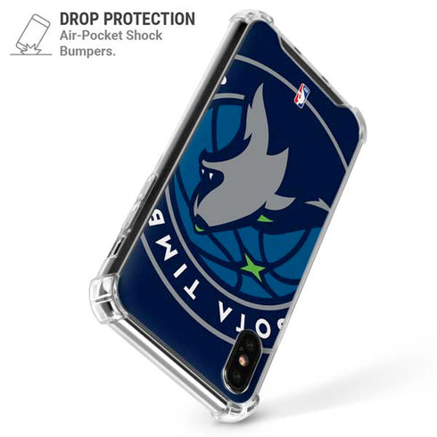 NBA Minnesota Timberwolves Large Logo iPhone XS Max Clear Case